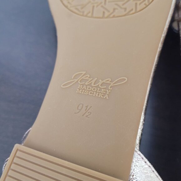 NEW Jewel Badgley Mischka Womens Rose Gold-Tone Size 9.5 Ankle Strap Sandals - Picture 4 of 9